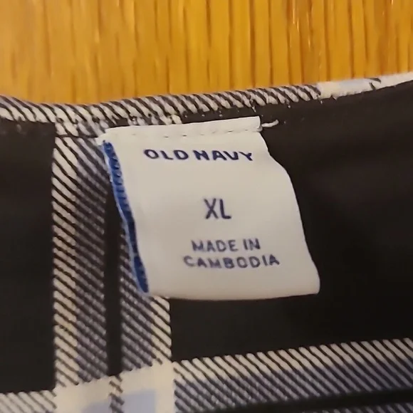 NWT Old Navy Plaid Dress Size XL Navy - Picture 3 of 3